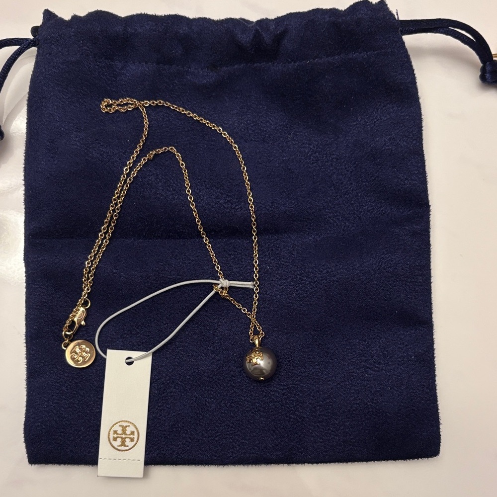 Tory Burch Pearl Chain Necklace